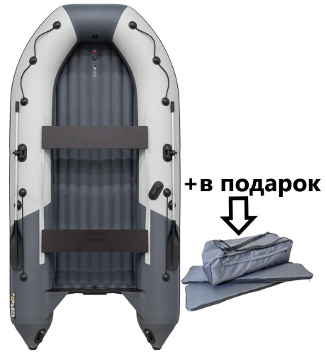 Лодка Ривьера Компакт 3800 НДНД св.-серый/графит